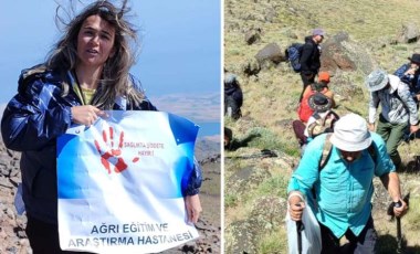 'Sağlıkta Şiddete Hayır' demek için Süphan Dağı’na tırmandı