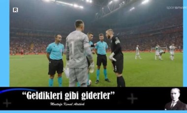 Galatasaray - Zalgiris maçında Disney Plus'a 'Atatürk'lü gönderme: Geldikleri gibi giderler