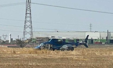 Tekirdağ'da helikopter tarlaya zorunlu iniş yaptı