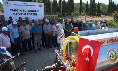 İzmir ve Manisa'da yangın riskine karşı mahallelere su tankeri dağıtıldı