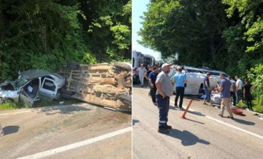 Ordu'da işçileri taşıyan minibüs ile otomobil çarpıştı: 17 yaralı