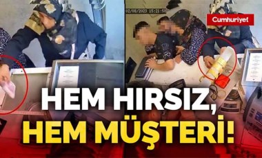 Kuyumcudan hem hırsızlık hem de alışveriş yaptı; o anlar kamerada