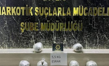 Bitlis'te takside 5 kilo 518 gram esrar ele geçirildi