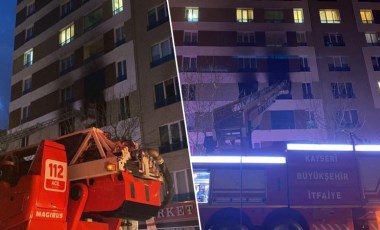 Kayseri'de 14 katlı binada korkutan yangın: 7 kişi dumandan etkilendi