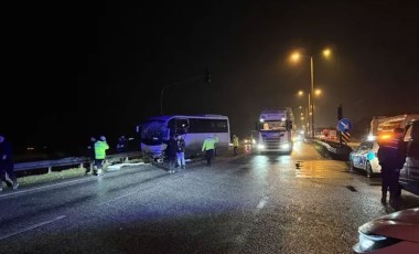 Edirne'de polis aracıyla otobüs çarpıştı: 11 kişi yaralandı