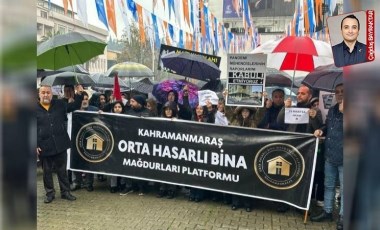 Depremzedelerden AKP önünde protesto: Derdiniz rant mı?