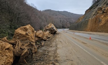 Zonguldak-Ankara yolunda heyelan: Çalışma başlatıldı