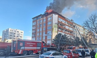 Ankara'da 7 katlı binada yangın: 4 kişi dumandan etkilendi