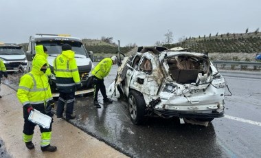 İzmir-İstanbul Otoyolu'nda zincirleme kaza: 1 ölü, 4 yaralı