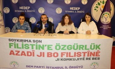 DEM Parti’den İstanbul’da ‘Filistin’ mitingi