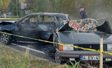 Zonguldak - Ankara yolunda feci kaza! Yanarak can verdi