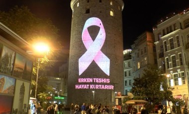 Meme kanseri farkındalık ayı: Galata Kulesi’ne 'pembe kurdele' yansıtıldı