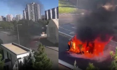 Kameralara yansıdı: Bir anda alev topuna döndü!