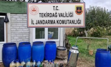 Tekirdağ'da 558 litre sahte içki ele geçirildi