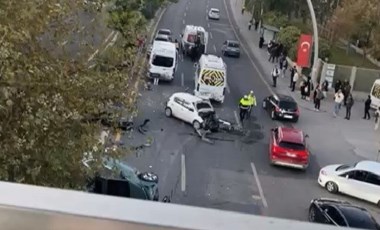 Ankara’da 8 araçlı zincirleme kaza: 1 yaralı