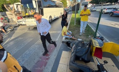 Manavgat’ta adliye önünde motosikletler çarpıştı: 3 yaralı