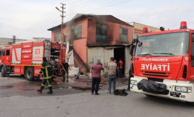 Kayseri'de sünger atölyesinde korkutan yangın!