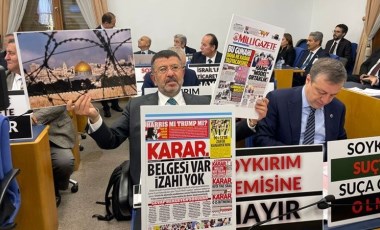 TBMM Plan ve Bütçe Komisyonu'nda 'İsrail'le ticaret' protestosu