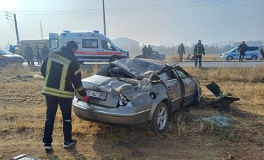 Kontrolden çıkan otomobil tarlaya takla attı: 1 yaralı