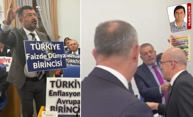 Hazine ve Maliye Bakanı Mehmet Şimşek'e bütçe görüşmelerinde protesto