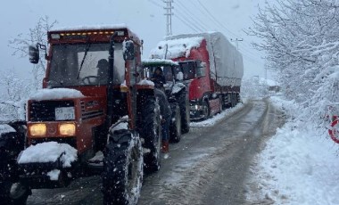 Mersin'de 22 saat mahsur kalan 6 TIR sürücüsü kurtarıldı!