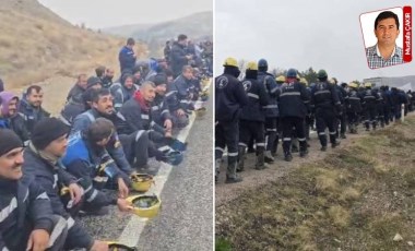 Ankara Çayırhan'daki maden işçileri Hazine ve Maliye Bakanlığı'na yürüyor