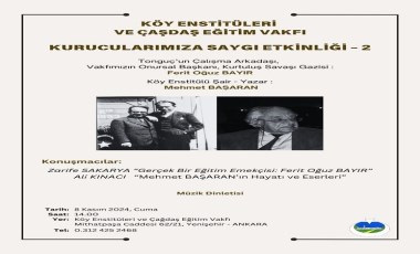 Köy Enstitüleri ve Çağdaş Eğitim Vakfı kurucularını anıyor