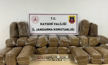 Kayseri’de 183 kilo bandrolsüz tütün ele geçirildi