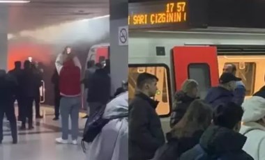 Ankara'da metro istasyonunda yangın!