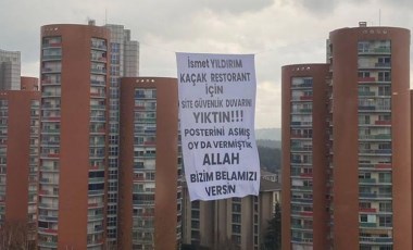 AKP'li Ümraniye Belediye Başkanı'na dev pankartla protesto: 'Posterini asmış oy vermiştik, Allah belamızı versin'