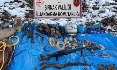 Şırnak'ta hava operasyonu: Cudi Dağı'nda 'cephanelik' ele geçirildi