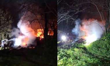 Giresun’da panik anları... Tüp patladı, alevlerden son anda kurtuldu!