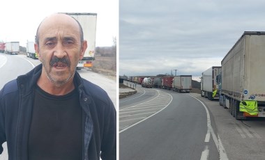 Tuvalet dahi yok! Soğuk havada TIR kuyruğu 30 kilometreyi geçti: '30 saattir bekliyorum...'