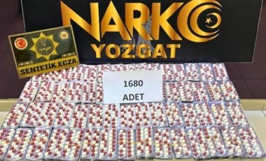 Yozgat’ta şahsın üzerinden bin 680 adet uyuşturucu çıktı