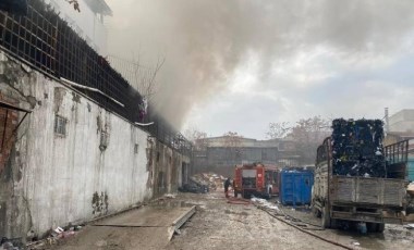 Ankara'da atık fabrikasında çıkan yangın söndürüldü!