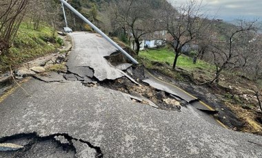 Düzce'de heyelan: 2 köy yolu ulaşıma kapandı