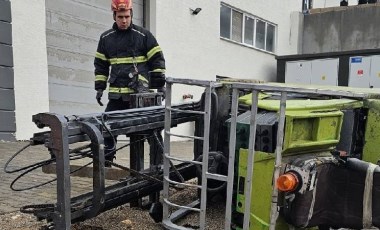 Bursa'da forkliftin altında kalan işçi kurtarılamadı!