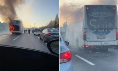 İstanbul’da yolcu otobüsünün alev almaya başladığı anların görüntüleri ortaya çıktı