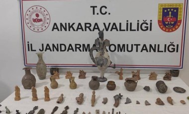 Ankara'da 'tarihi eser' kaçakçılığı operasyonu: 69 obje ele geçirildi