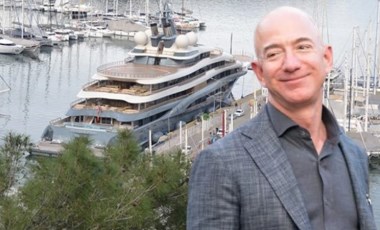 Jeff Bezos'un süper yatı Fethiye'ye demir attı