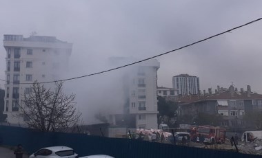 Maltepe’de işçilerin kaldığı konteynerde yangın çıktı