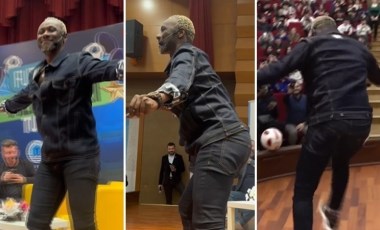 Eski Trabzonsporlu Ibrahim Yattara gençleri kırmadı: Sahnede kolbastı oynadı!