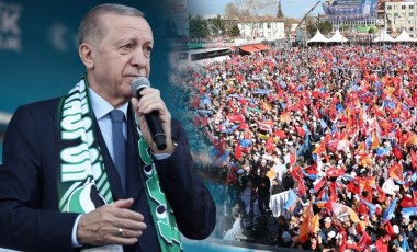 Erdoğan'ın mitinginde 'İsrail ile ticaret utancı sonlandırılsın' pankartı: Apar topar kaldırıldı!