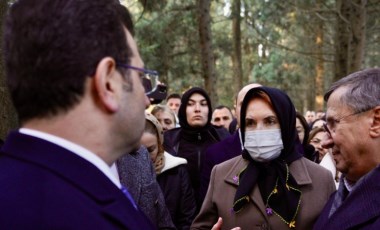 Afiş krizinin ardından ilk kez bir aradalar! İmamoğlu, Akşener'in ablasının cenazesine katıldı