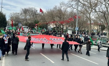 Fatih'te Filistin'e destek yürüyüşü