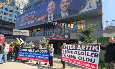 AKP koordinasyon merkezinin önünde protesto: ‘Murat Kurum sözünü tut’