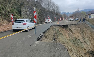 Yol çalışması yapılan bölgede heyelan oldu: 'İki gündür duvar çalışması yapıyorduk'