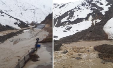 Yüksekova'da sağanak: Dere taştı, 5 ahırı su bastı