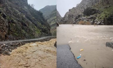 Şemdinli-Derecik karayolunda sel... Ulaşıma kapandı!