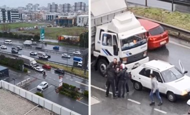 Küçükçekmece'de 'çekiçli yol verme' kavgası